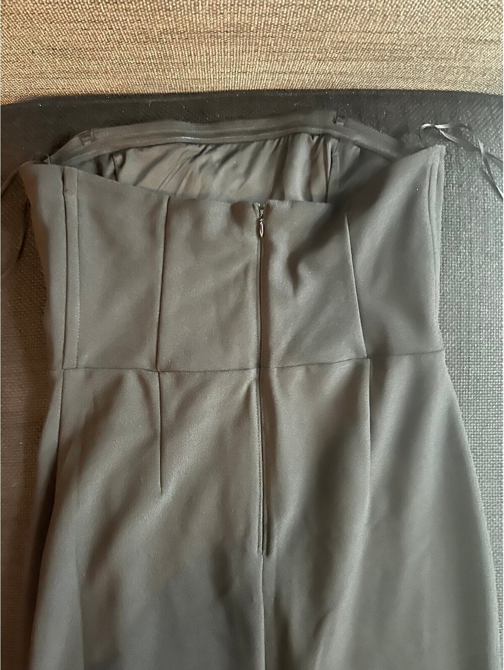Abercrombie and Fitch Black Strapless Midi Dress Sz M - Picture 7 of 7